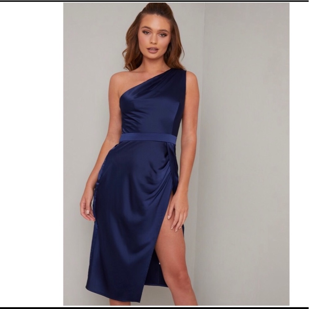 One shoulder Satin dress ( brand new)